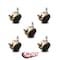 Service Caster 2 Inch Antique Brass Hooded Nylon Wheel Grip Ring Chair Caster with Brake, 5PK SCC-GR02S50D-NYS-WA-B-716X78-5 - alternate 3